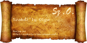 Szakály Olga névjegykártya